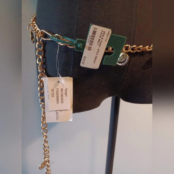 A Wild Fable Gold Smiley Face Chain Belt - Picture 4 of 4